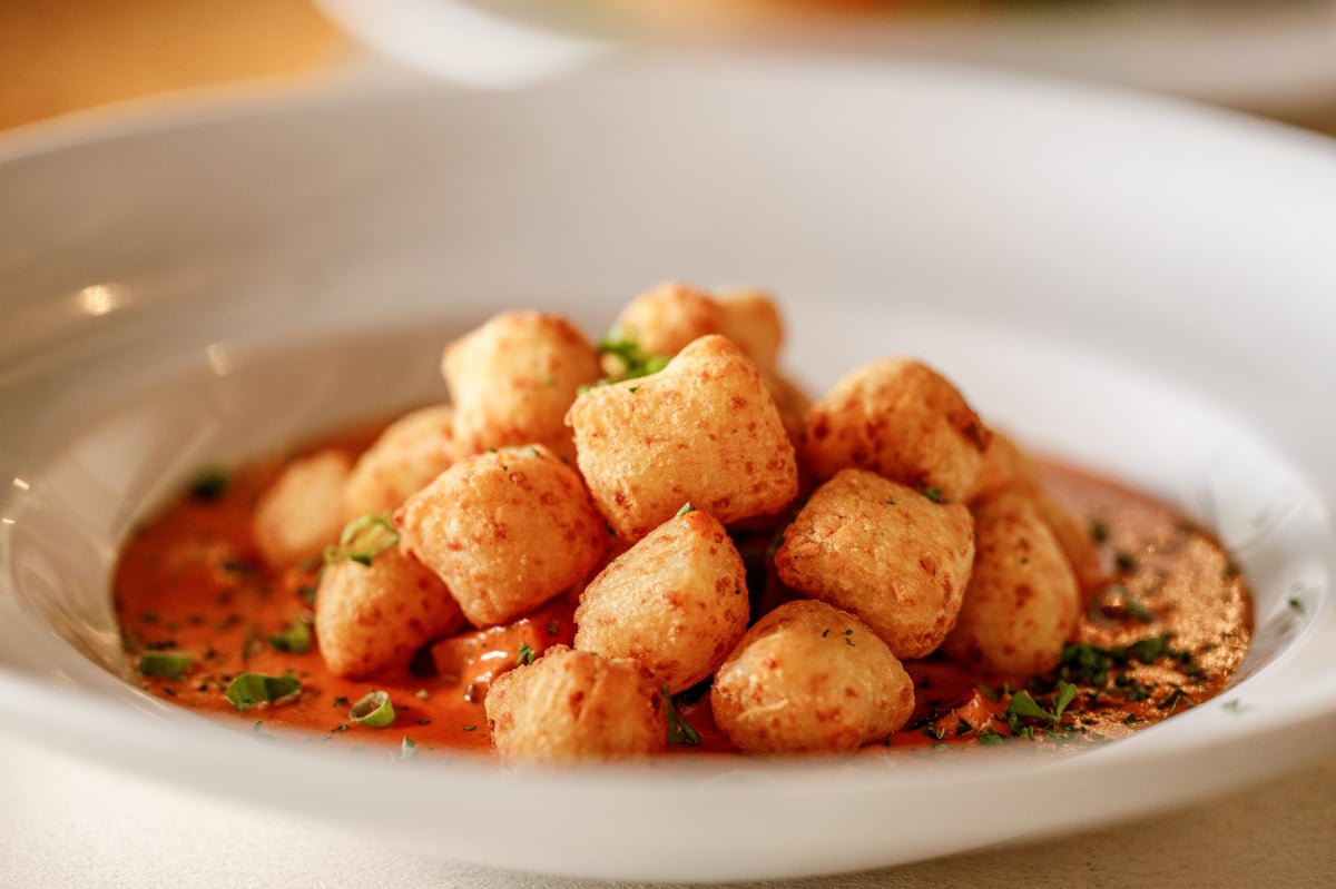 Golden fried gnocchi