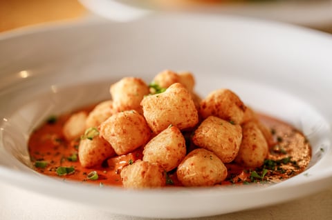 Golden fried gnocchi